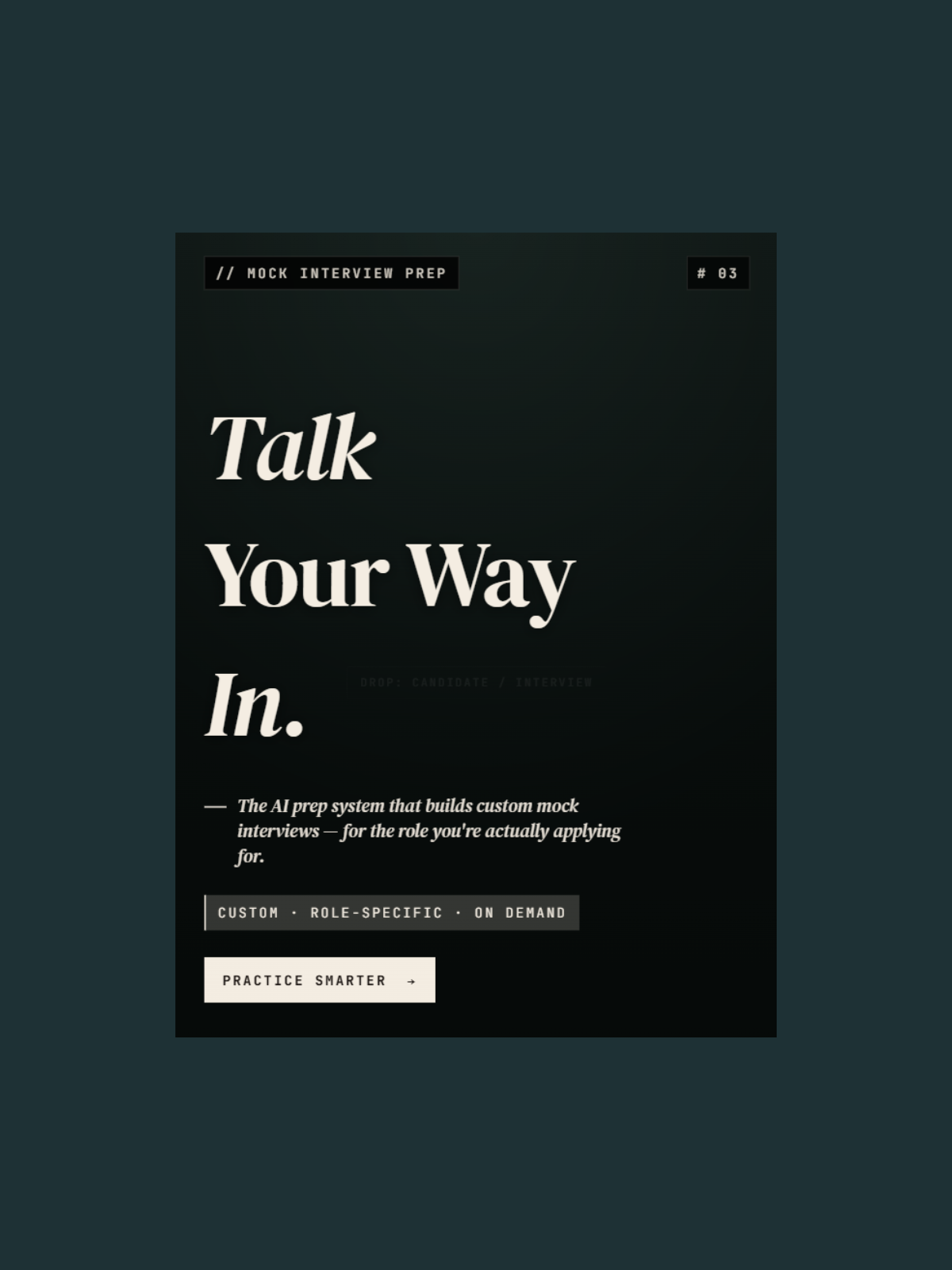 Talk Your Way In: The AI Prep System That Builds Custom Mock Interviews.