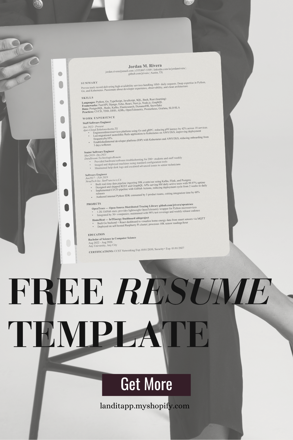 ATS-Optimized Resume Template for Professionals – DOCX & PDF Download