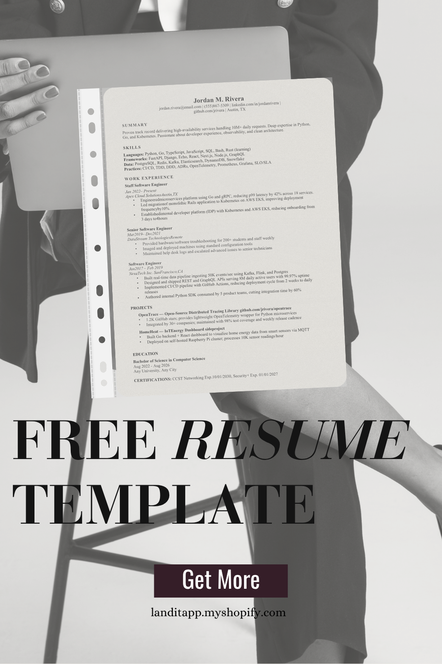 ATS-Optimized Resume Template for Professionals – DOCX & PDF Download